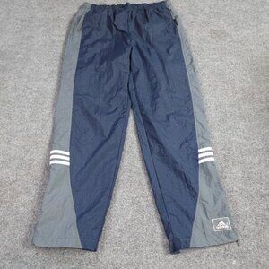 Adidas Mens Pants Large Blue Nylon Vintage Lined 1999 Drawstring